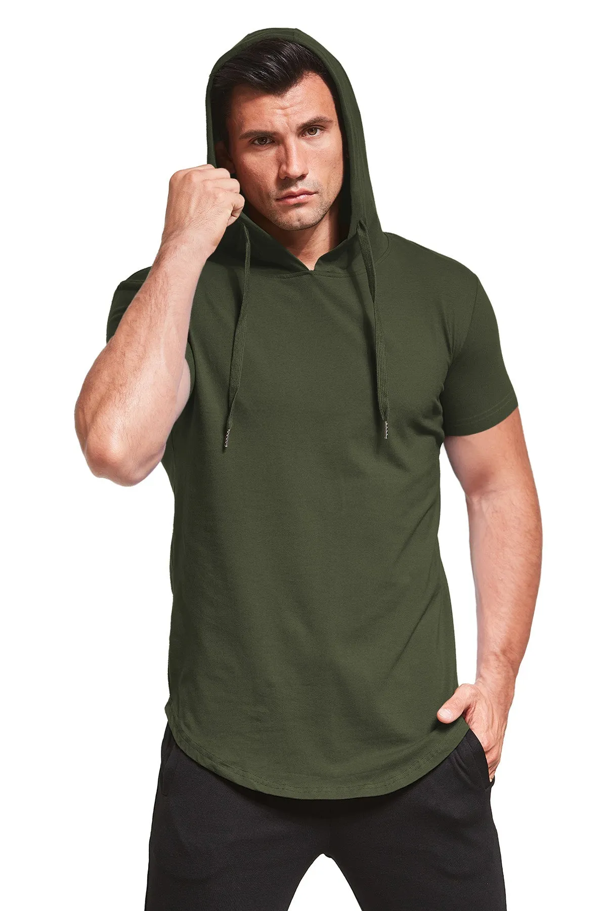 Aiyino Men's Short Fashion Athletic Hoodies Sport Sweatshirt Pullover