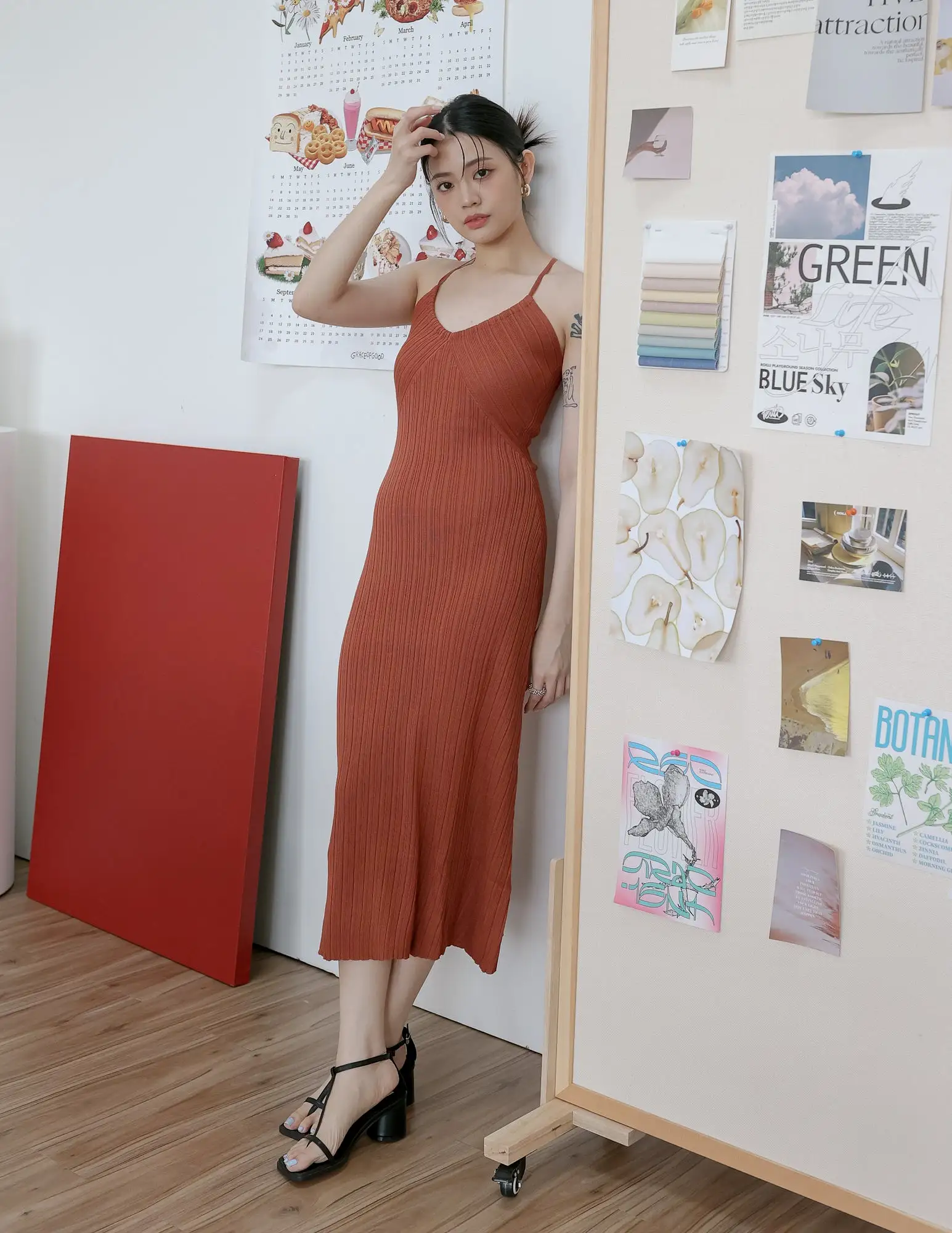 Alayna Dress in Rust