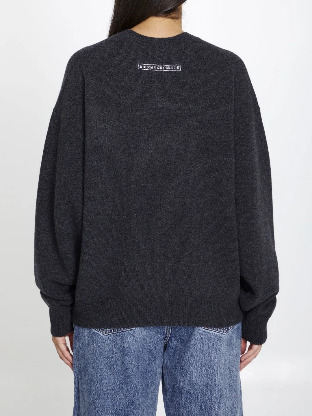 Alexander Wang  |Crew Neck Casual Style Wool Long Sleeves V-neck & Crew neck