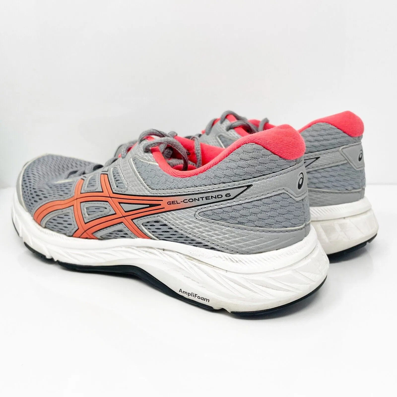 Asics Womens Gel Contend 6 1012A570 Gray Running Shoes Sneakers Size 7