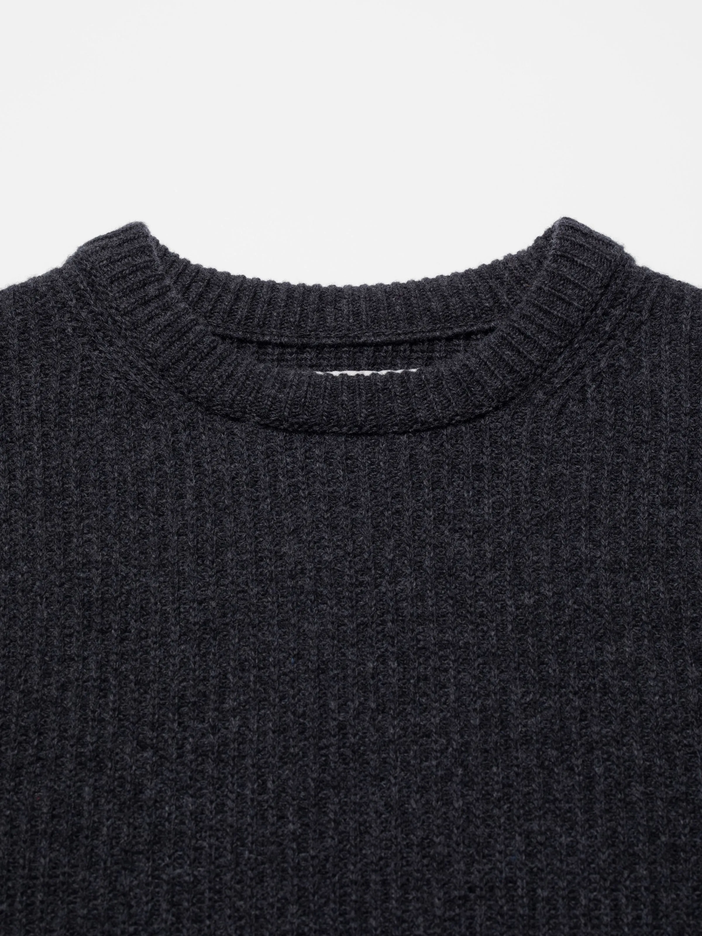 August Rib Wool Sweater Antracitemelange