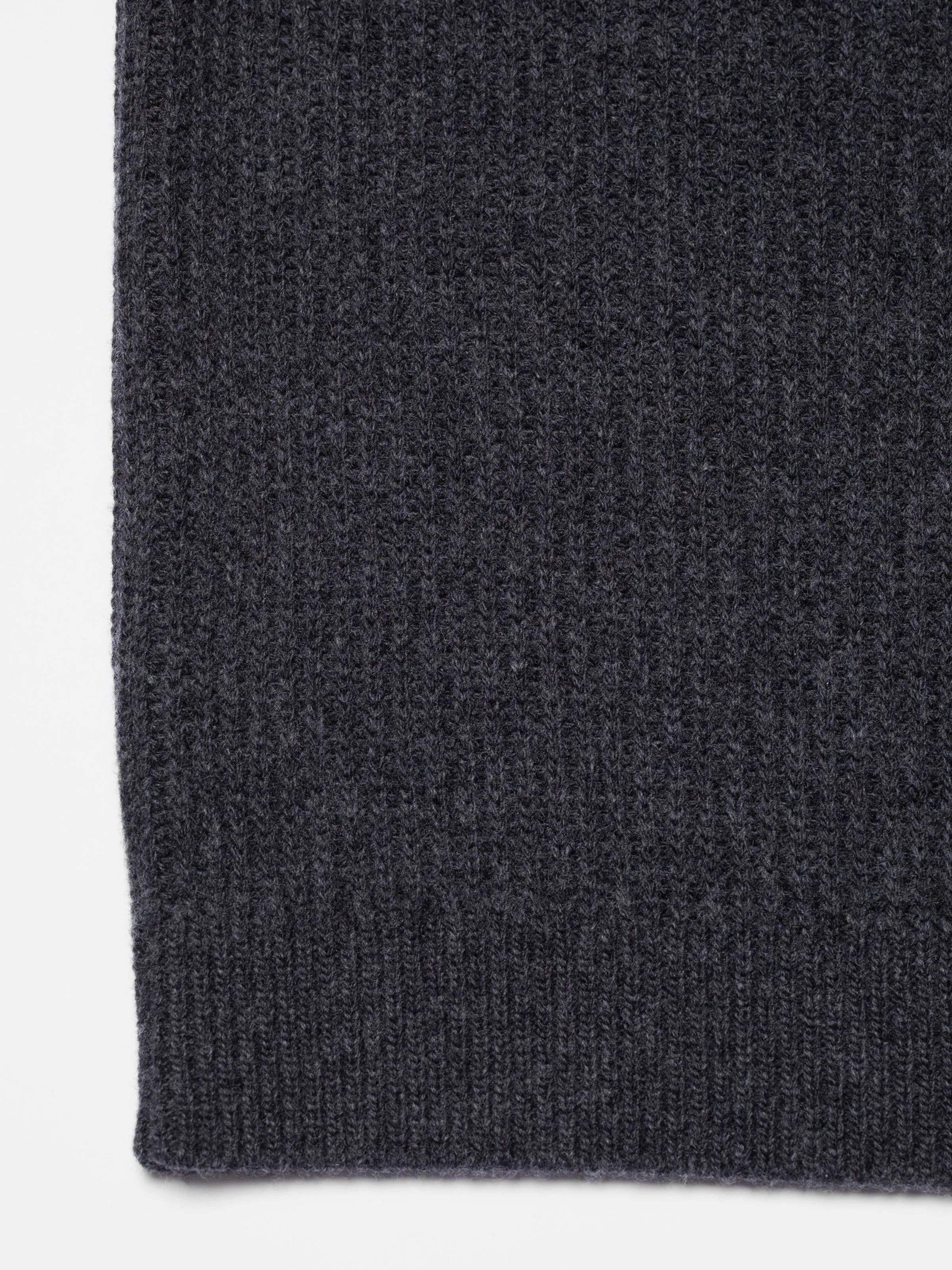 August Rib Wool Sweater Antracitemelange