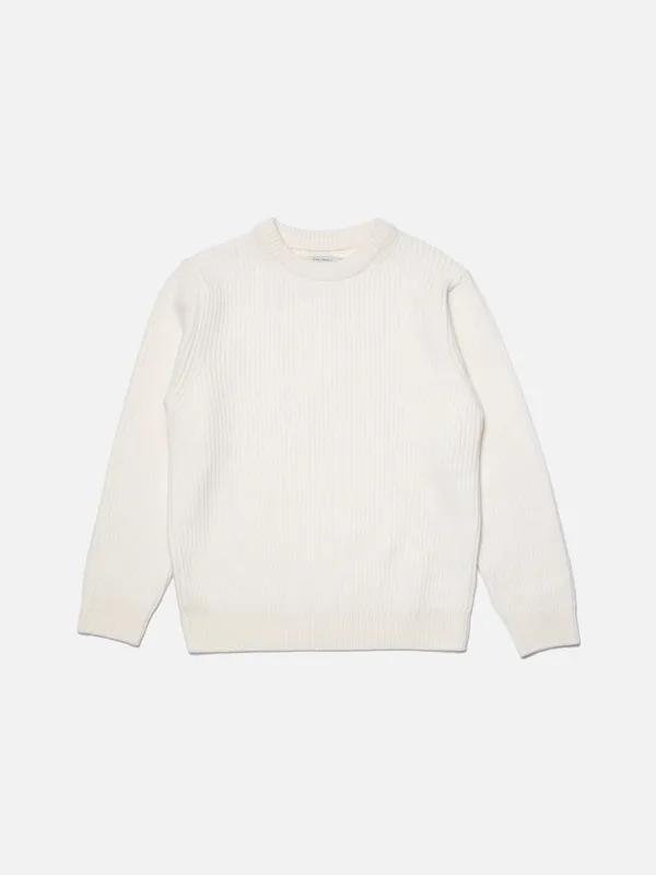 August Rib Wool Sweater Offwhite