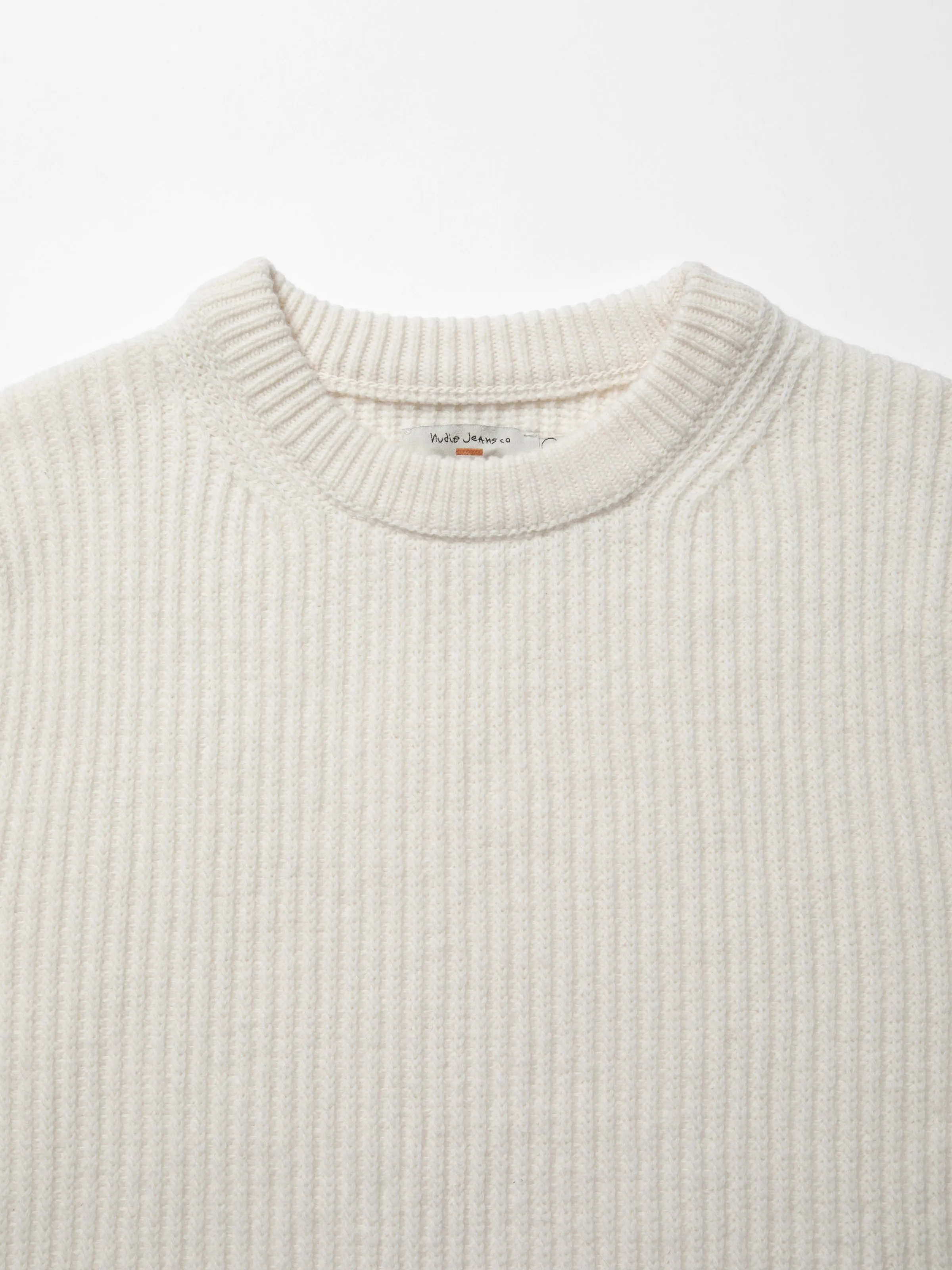 August Rib Wool Sweater Offwhite