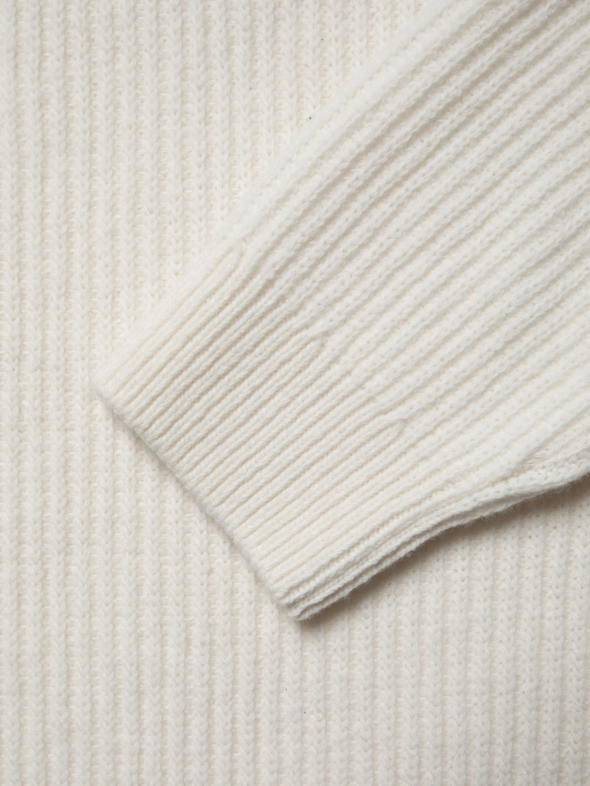 August Rib Wool Sweater Offwhite