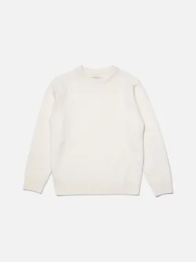 August Rib Wool Sweater Offwhite