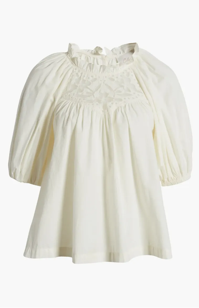 Baylor Blouse Ivory