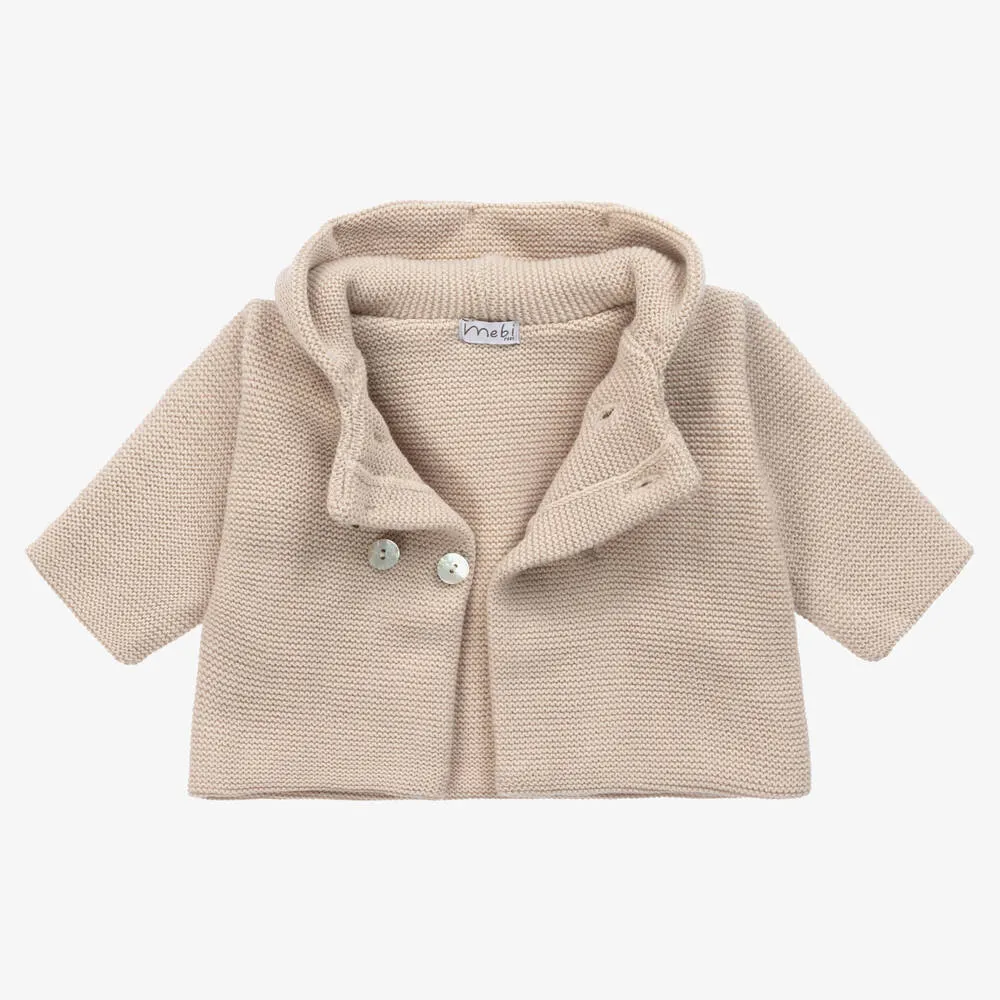 Beige Knitted Pram Coat