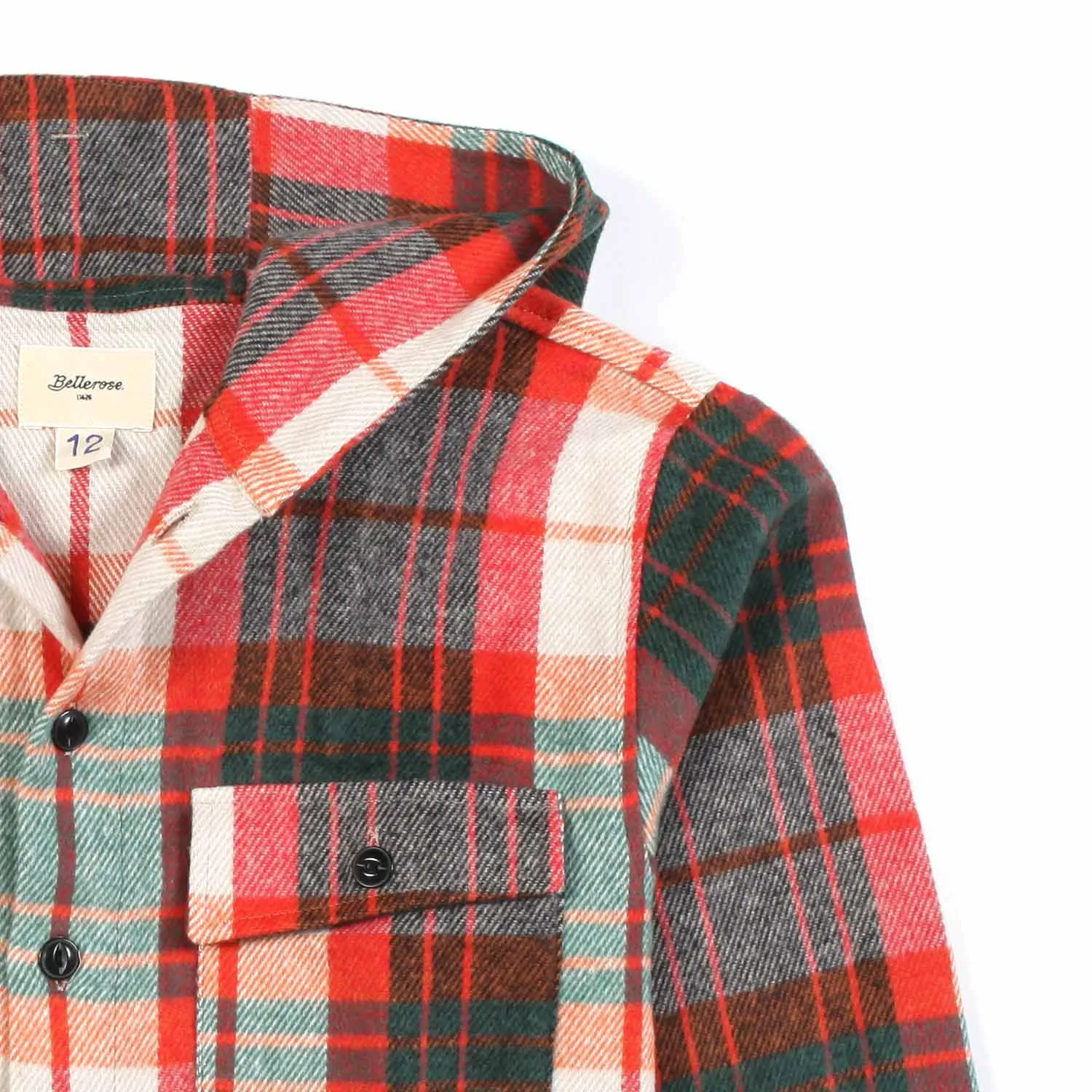 Bellerose Multicolor Hooded Check Shirt For Girls