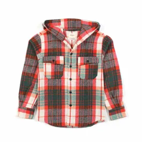 Bellerose Multicolor Hooded Check Shirt For Girls