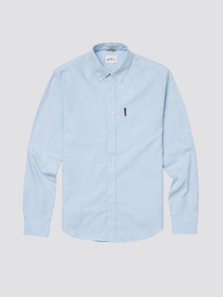 Ben Sherman Long Sleeve Button Down Oxford Shirt Sky