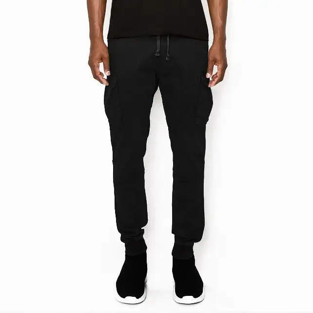 Black Cargo Jogger Pants JG3024