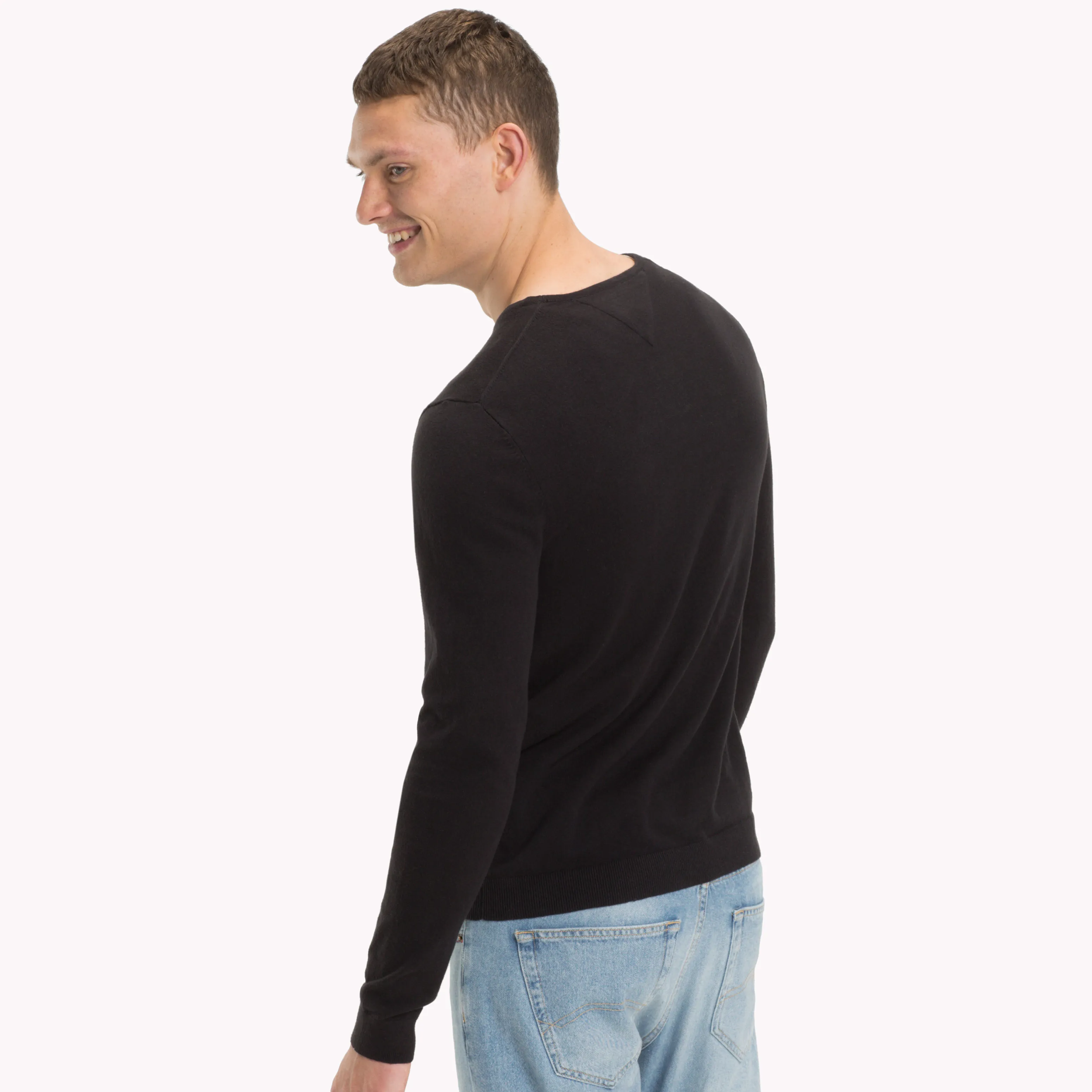 Black Crew Neck Jumper | Sweatshirts & Hoodies | Tommy Hilfiger