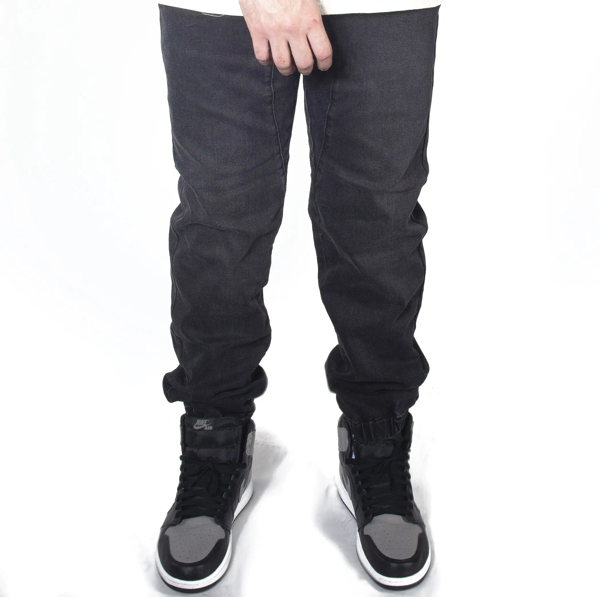 Black Denim Jogger Pants JG803