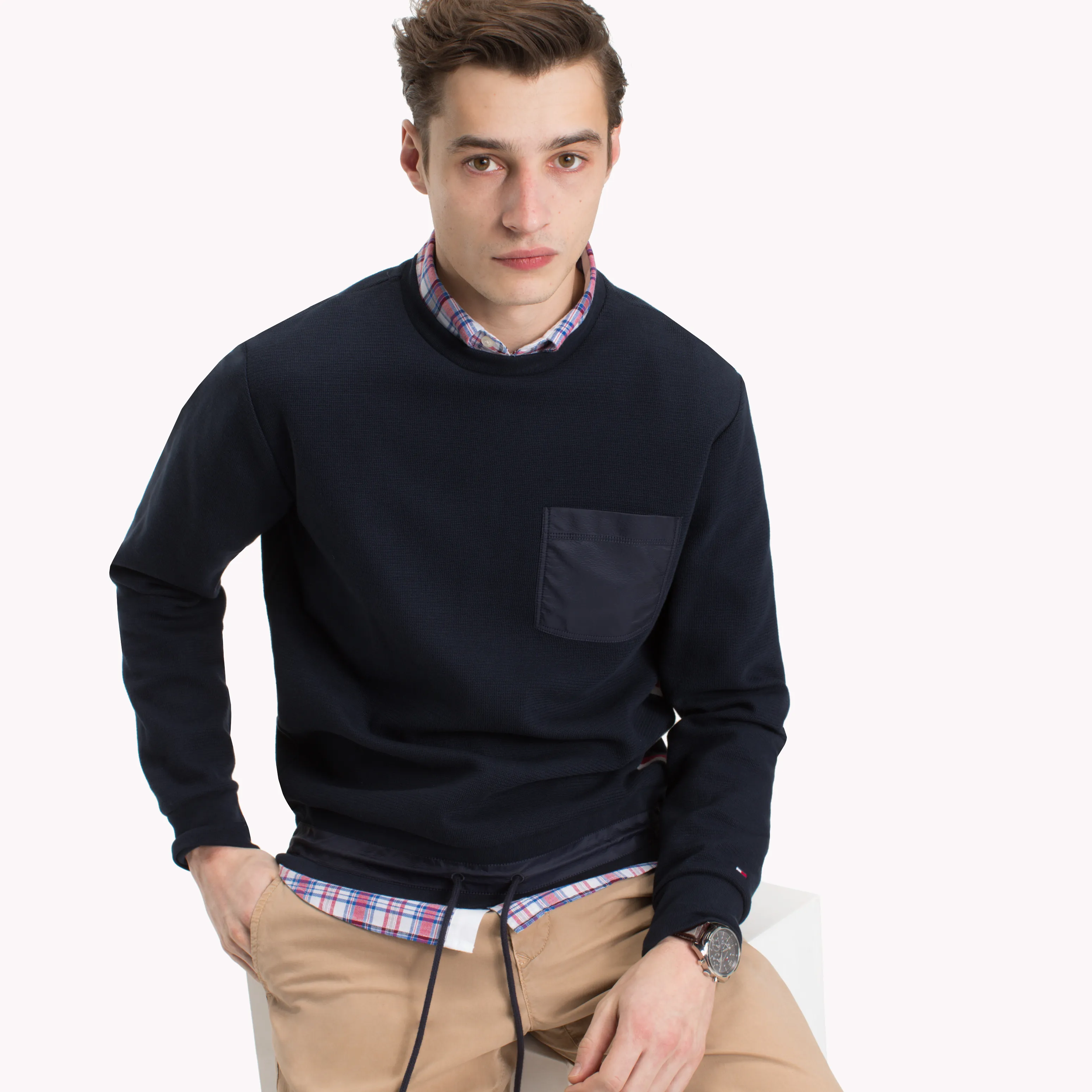 Blue Drawstring Waist Jumper | Sweatshirts & Hoodies | Tommy Hilfiger