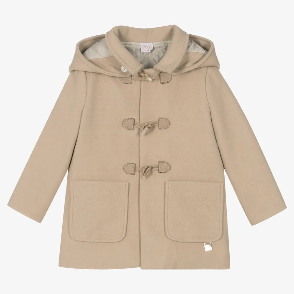 Boys Beige Duffle Coat