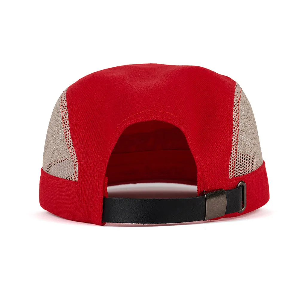 BRAIN DEAD MESH PANEL CAMP HAT // RED