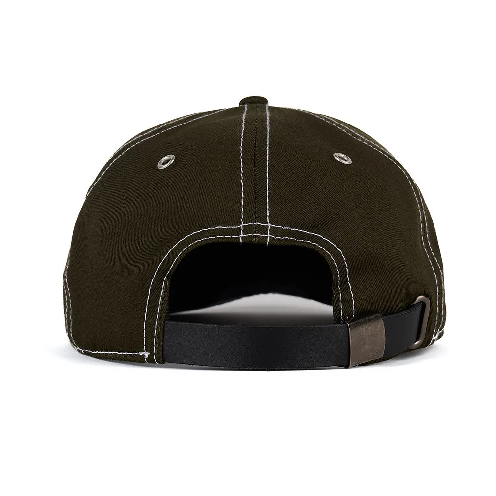 BRAIN DEAD WIRE BRIM 6 PANEL HAT // FOREST GREEN