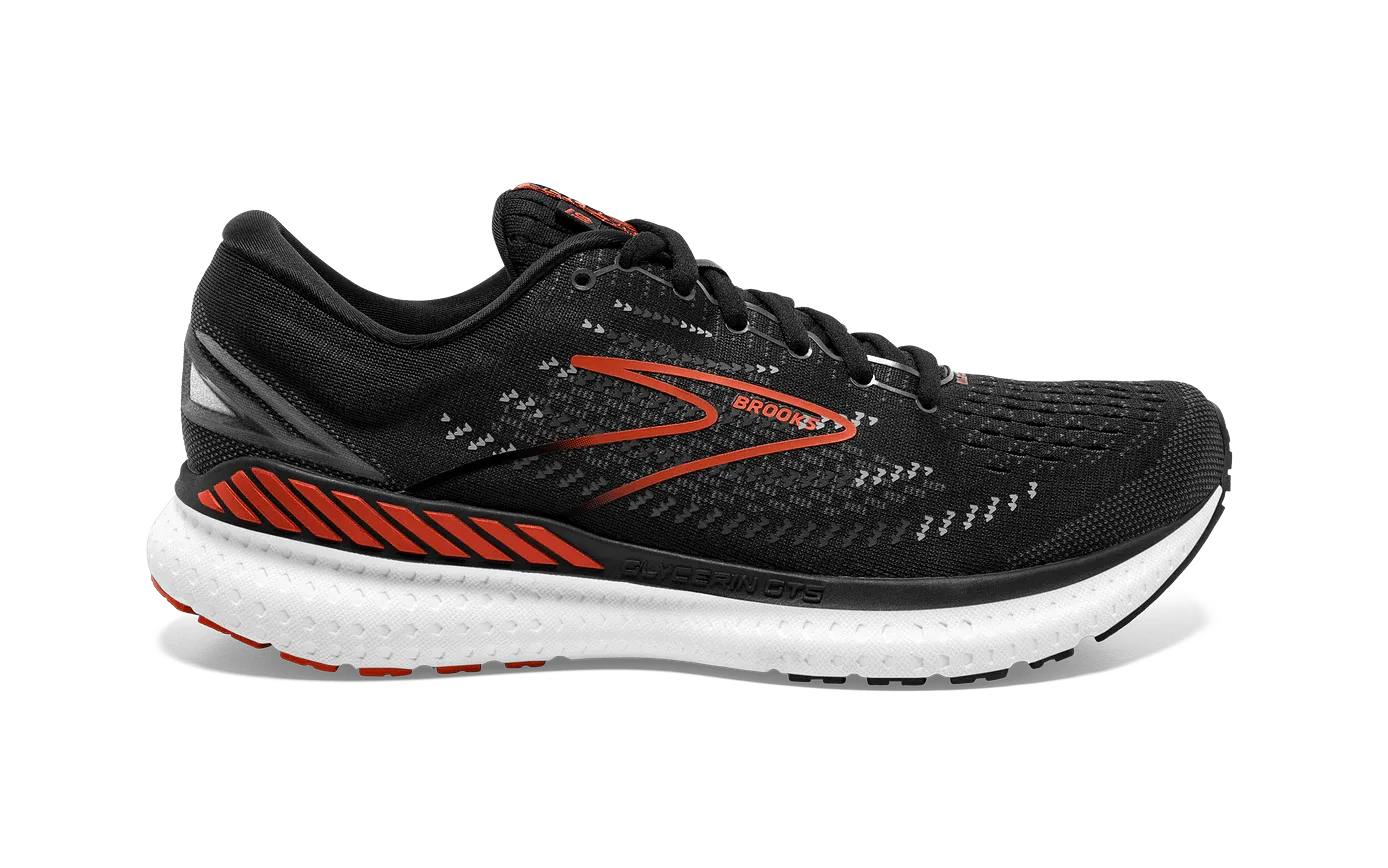 Brooks Glycerin GTS 19 Mens Running Shoe Black/Grey/Red Clay