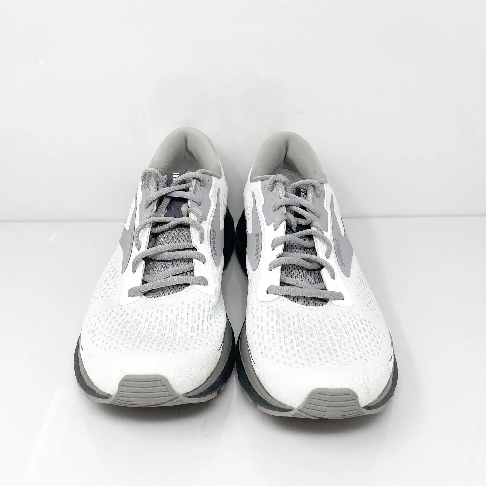 Brooks Mens Trace 3 1104121D180 White Running Shoes Sneakers Size 10.5 D