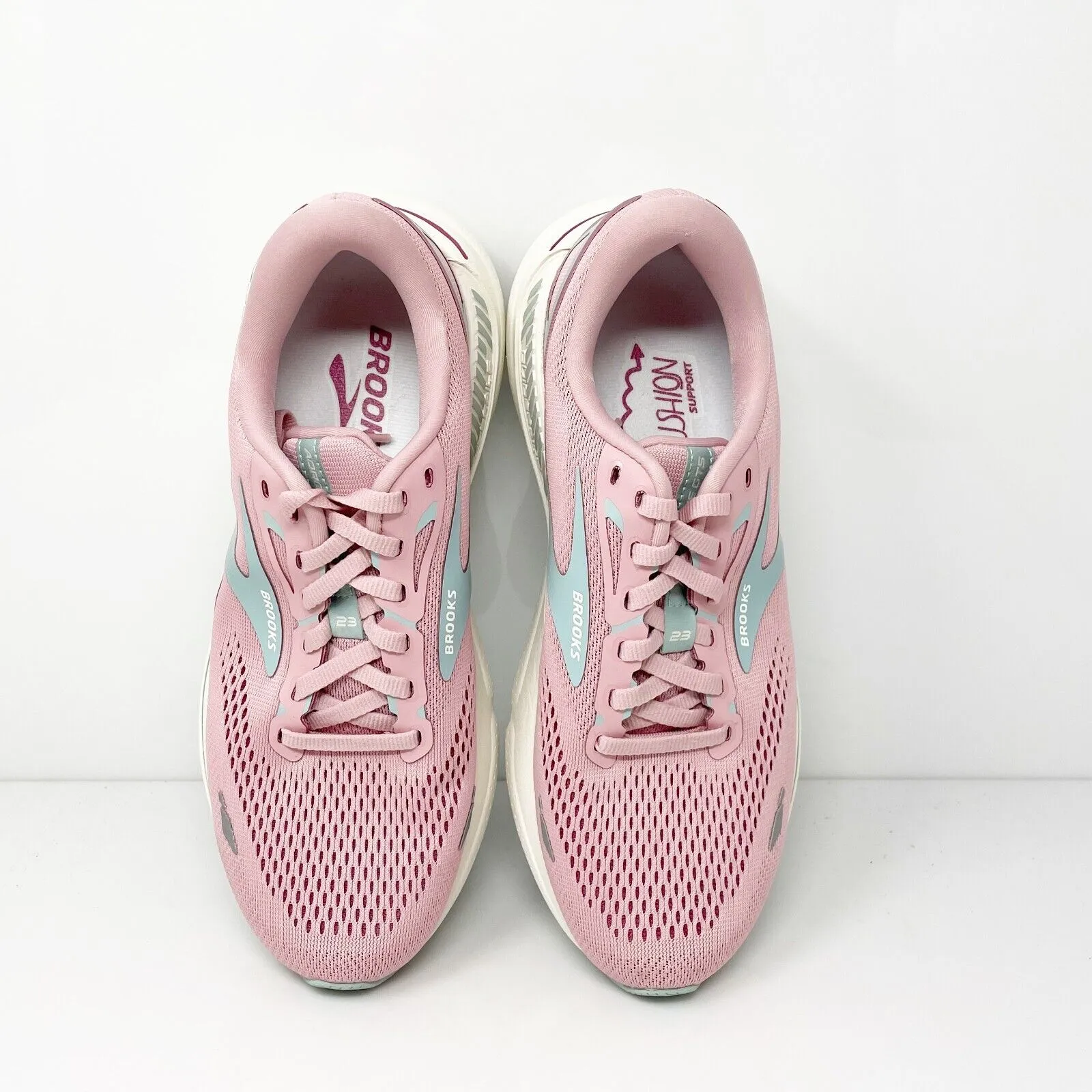 Brooks Womens Adrenaline GTS 23 1203811B667 Pink Running Shoes Sneakers Size 9 B