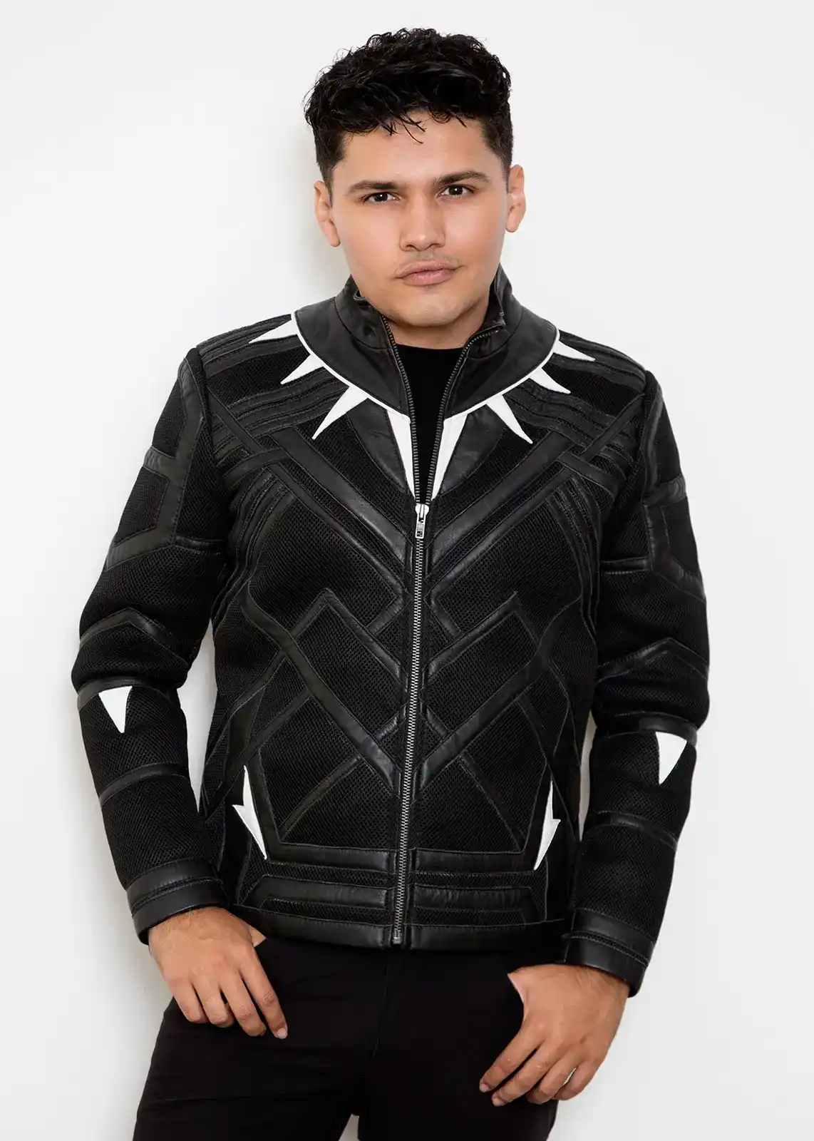 Buy Mens Black Panther Leather Jacket | LucaJackets.com