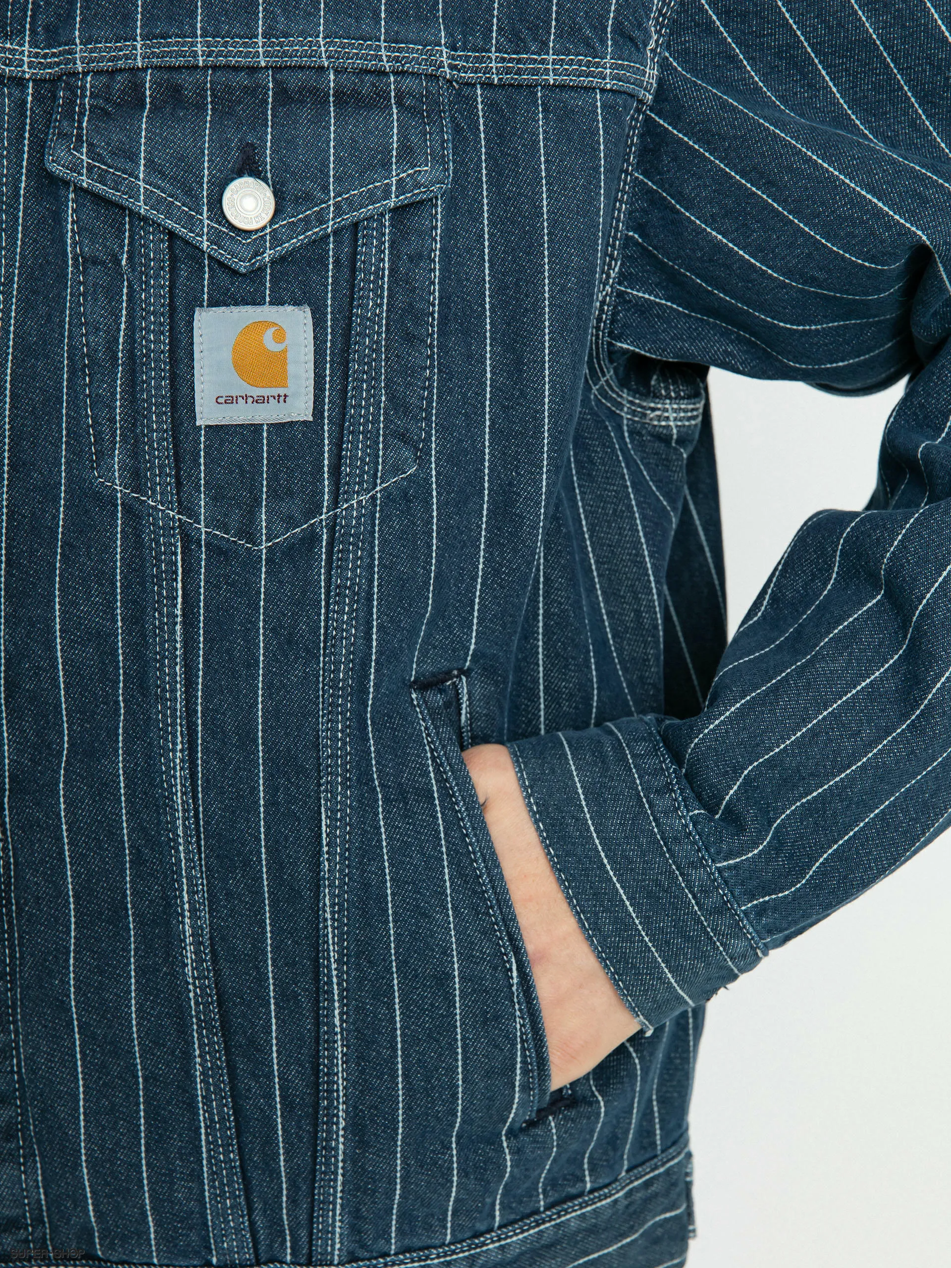 Carhartt WIP Orlean Jacket (orlean stripe/blue/white)