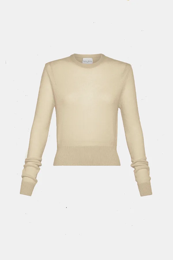 Cashmere Wool Gauze Sweater - Cream