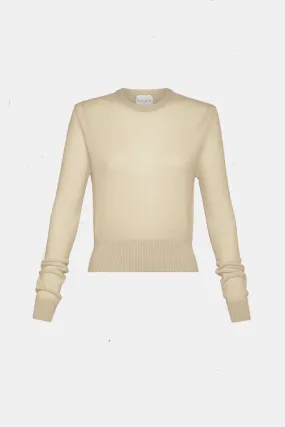 Cashmere Wool Gauze Sweater - Cream