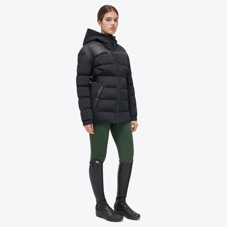 Cavalleria Toscana Long hooded nylon puffer jacket 9999 Black