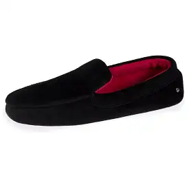 Chaussons mocassins Homme brodé Noir