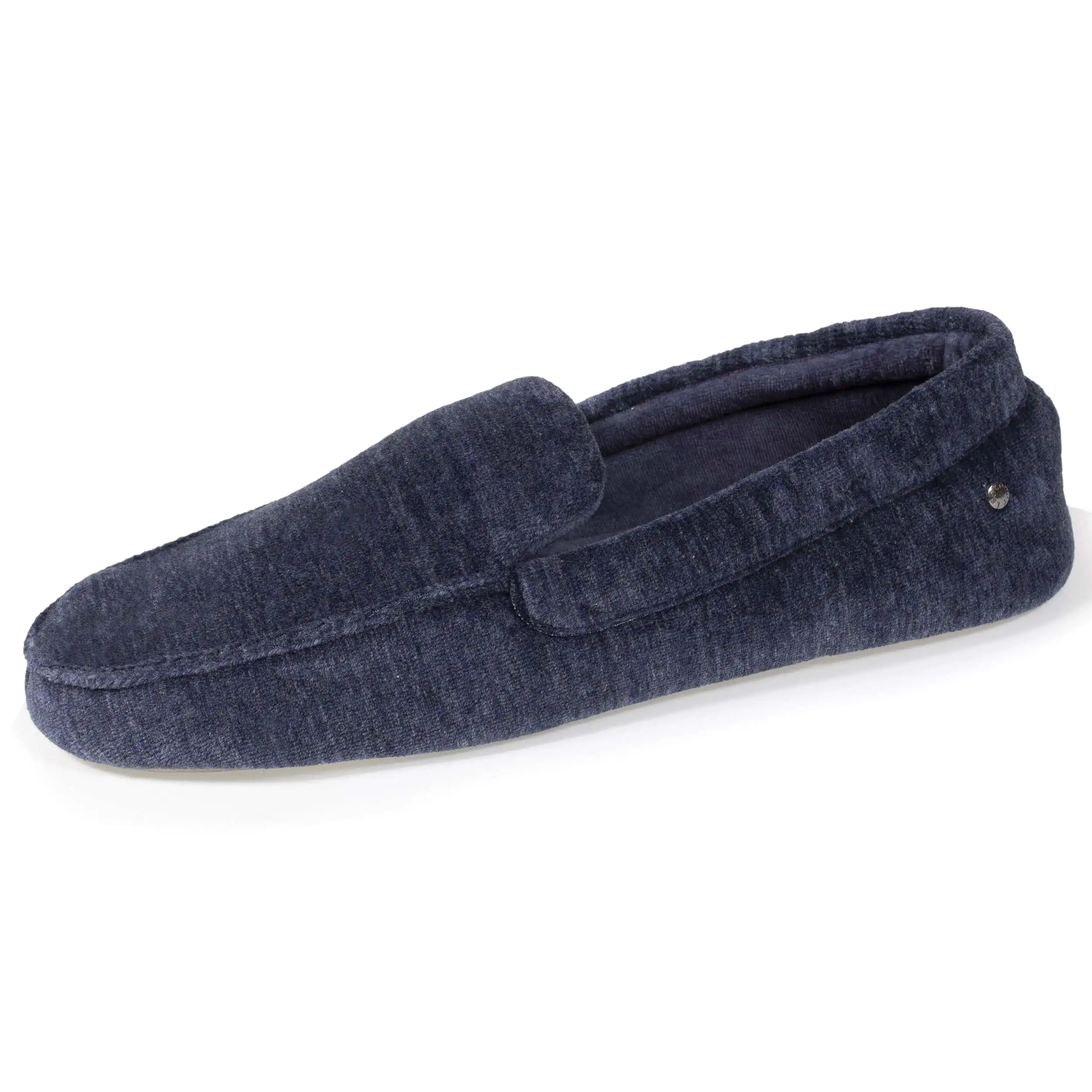 Chaussons mocassins Homme Marine Chiné