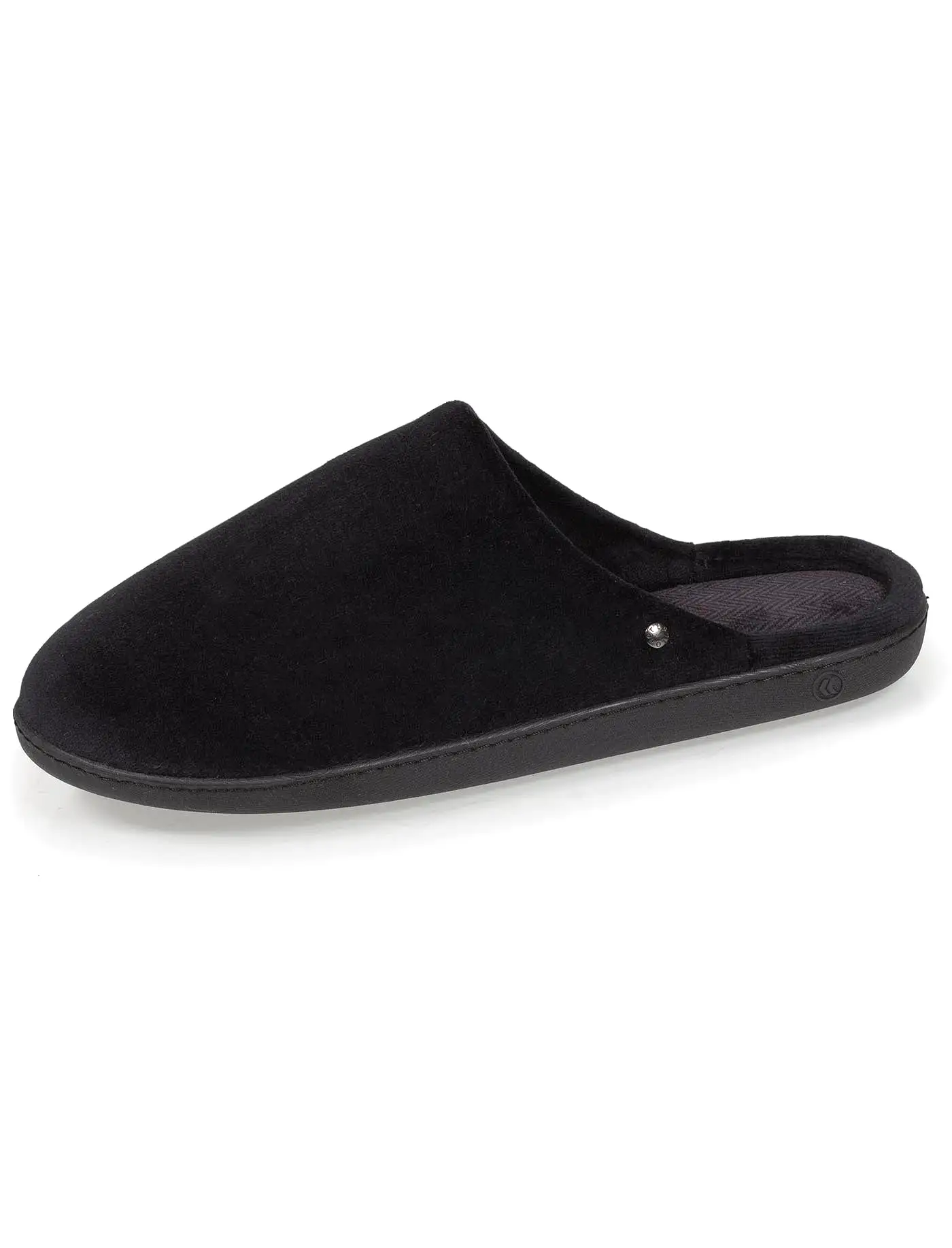 Chaussons mules Homme Noir Chevrons