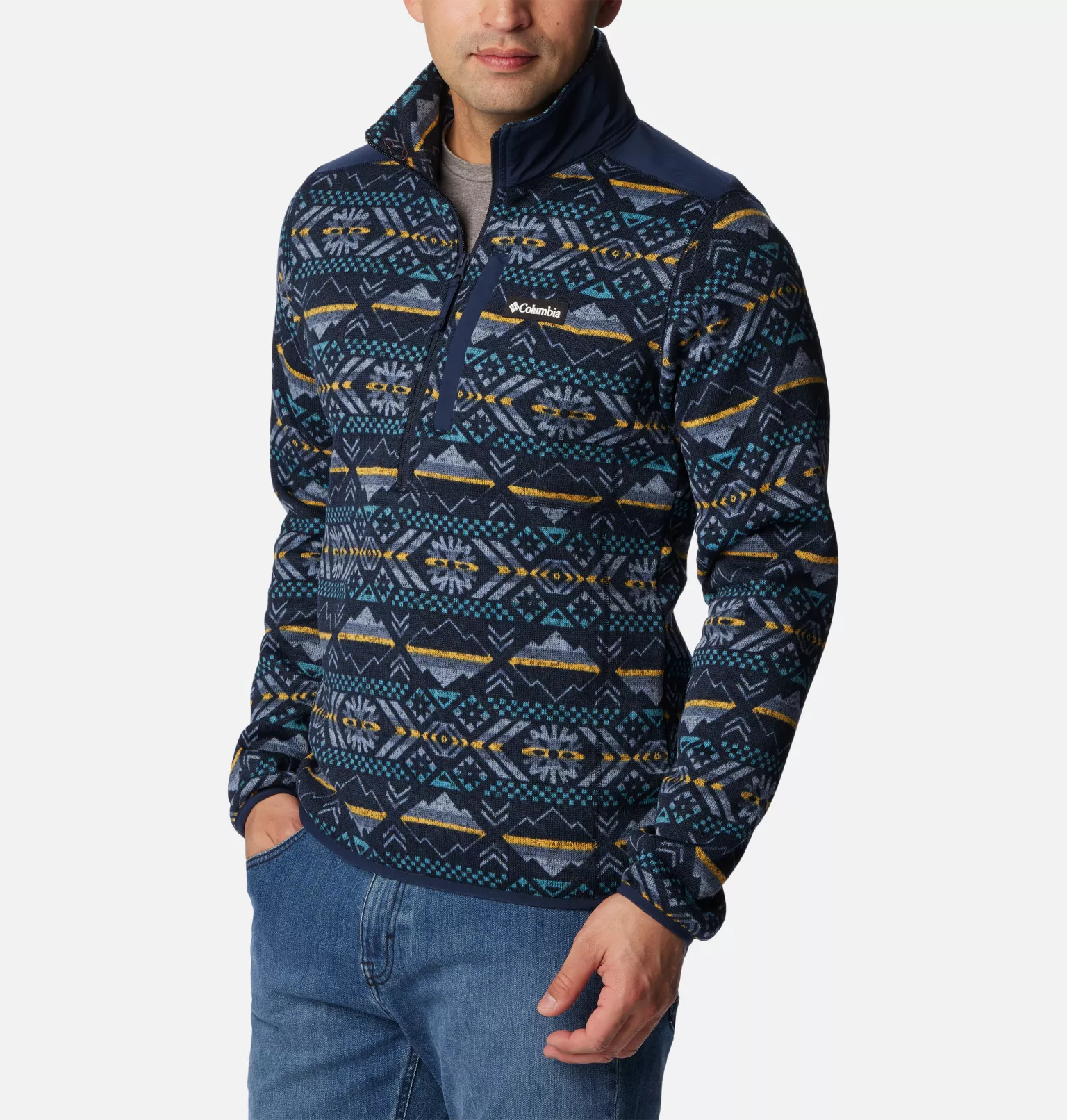 Columbia Sweater Weather II Printed Fleece Half Zip Pullover Men's - A One Clothing