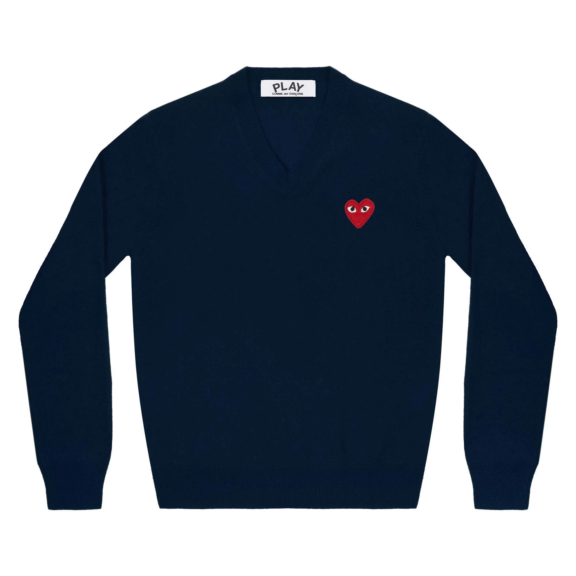 COMME des GARCONS  |Unisex Wool V-Neck Long Sleeves Logo V-neck & Crew neck