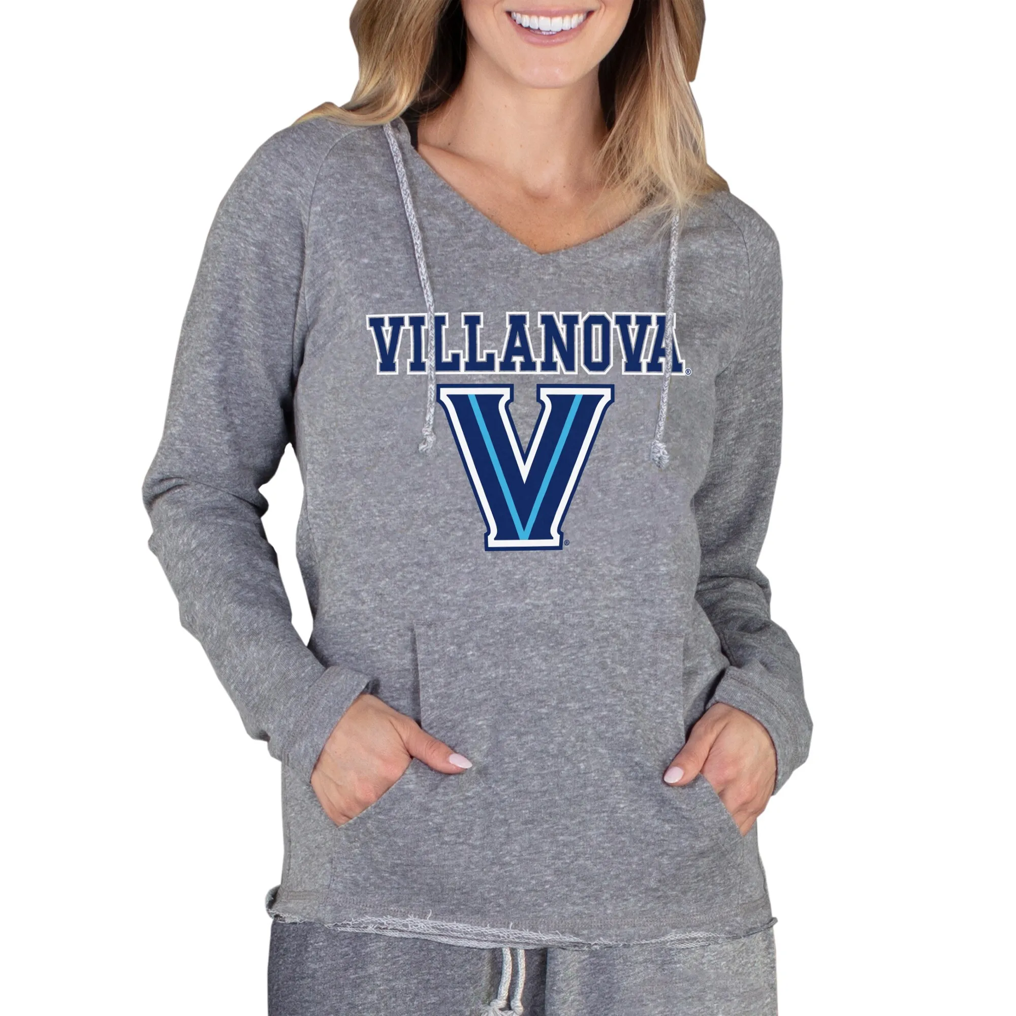 Concepts Sport Villanova Wildcats Women's Gray Mainstream Lightweight Terry Pullover Hoodie