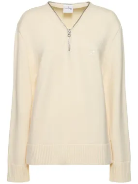 Courreges   Zipped wool sweater 