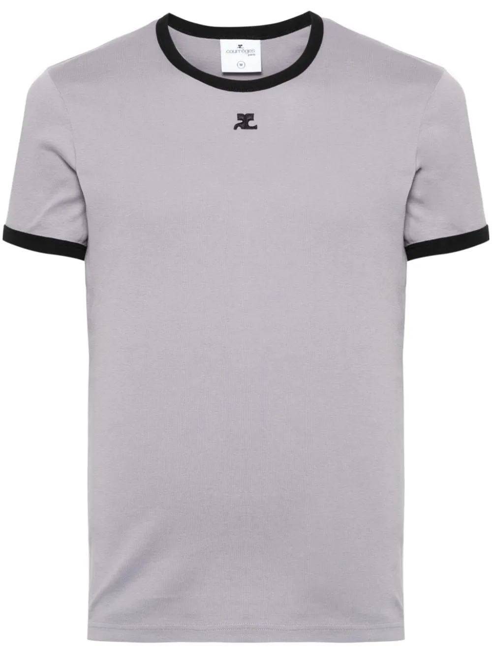 Courrèges - T-shirt Bumpy Contrast en coton