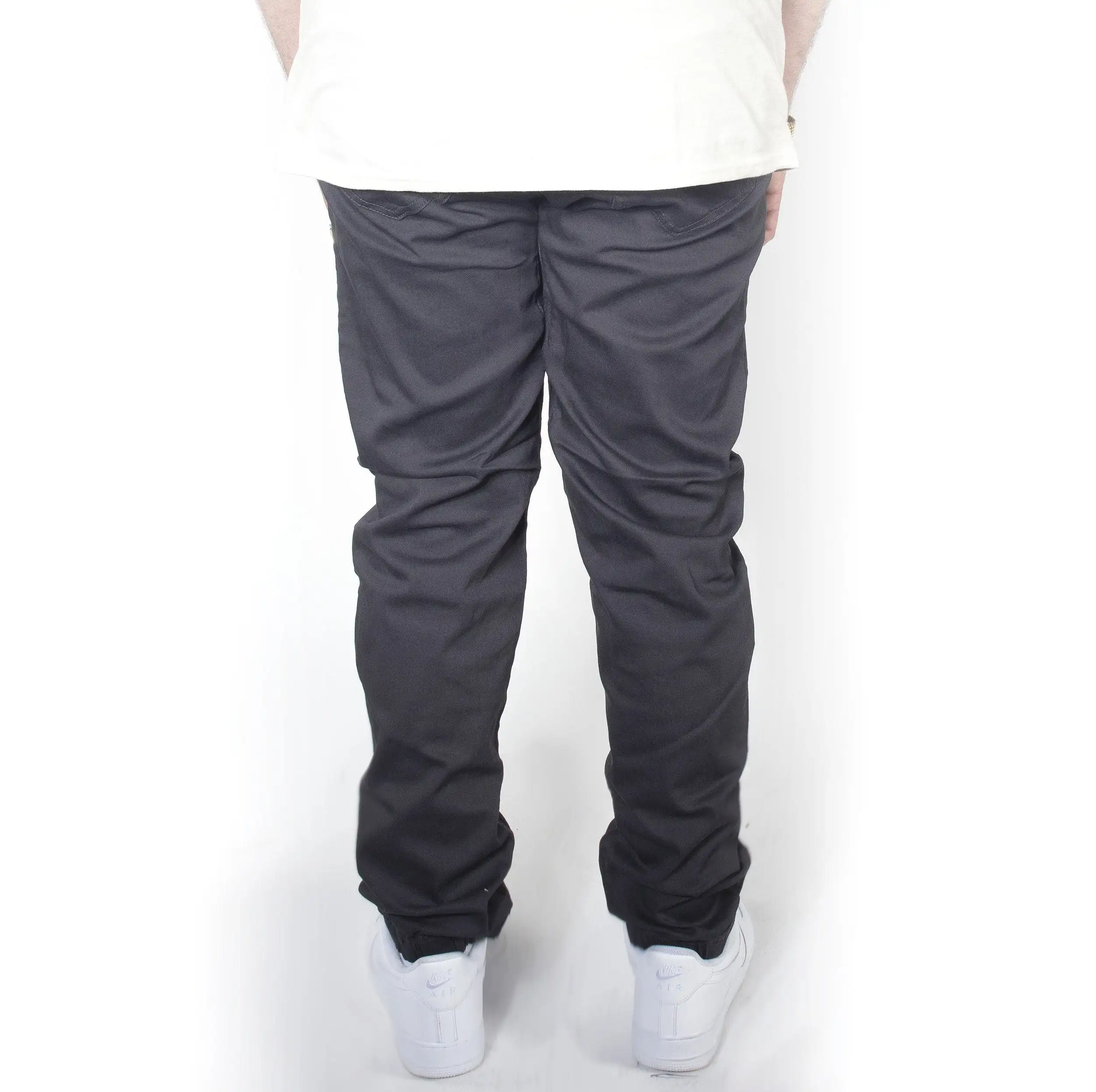 Dark Grey Twill Jogger Pants JG804