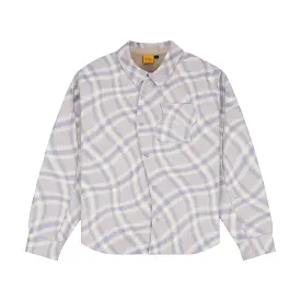 Dime Plaid Fleece Shirt Lilac Gray