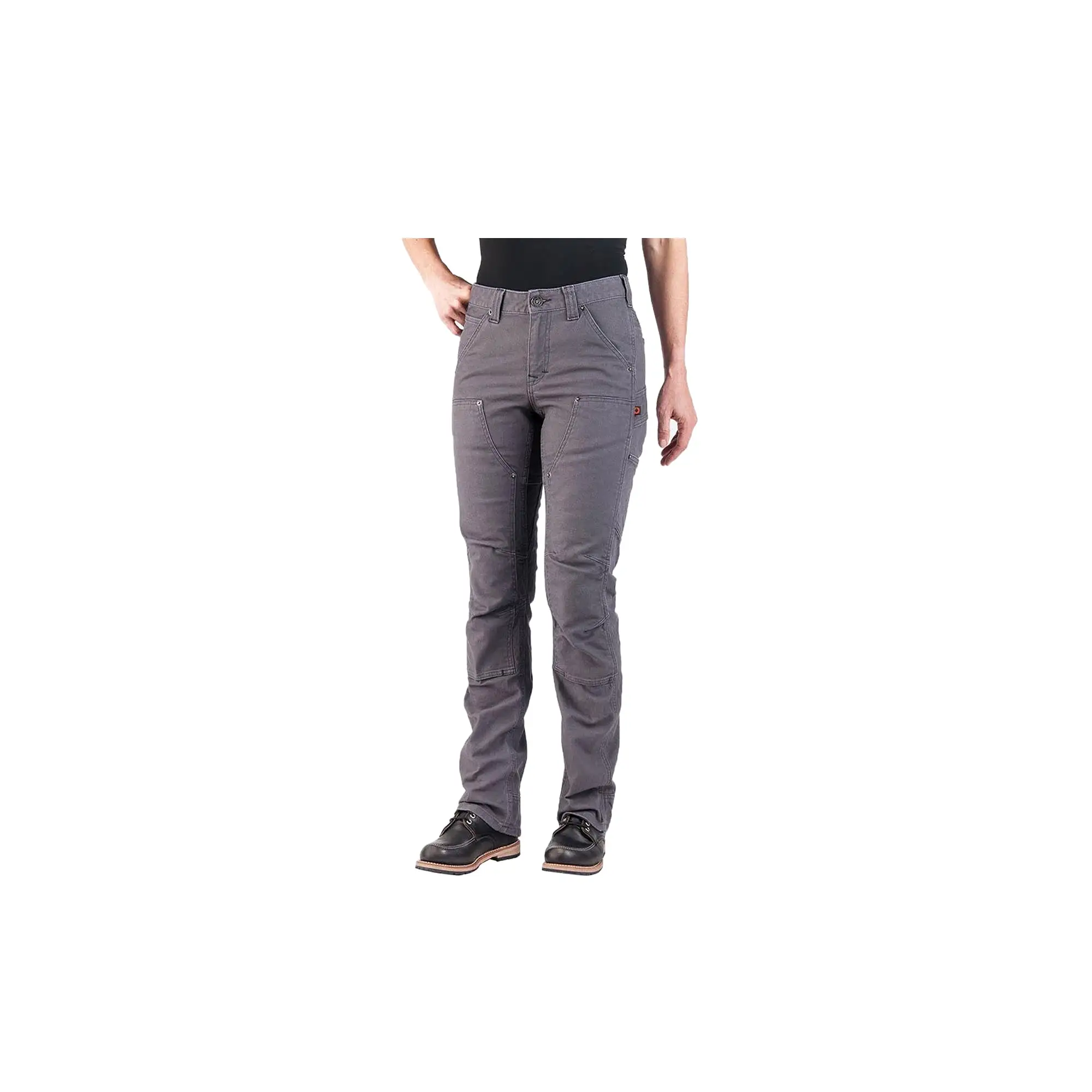 Dovetail Workwear Womens Britt Utility Dark Grey Canvas