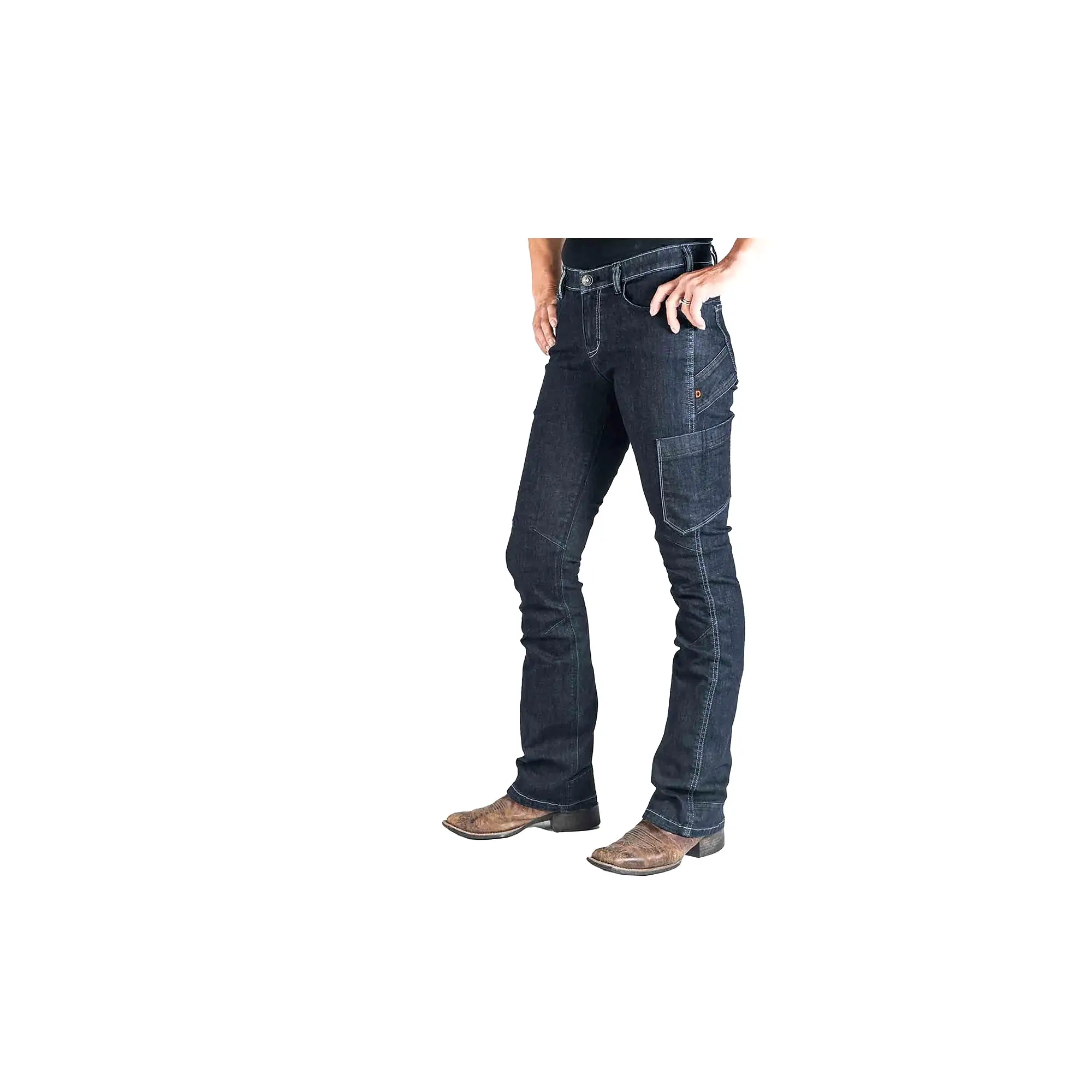 Dovetail Workwear Womens DX Bootcut Indigo Denim