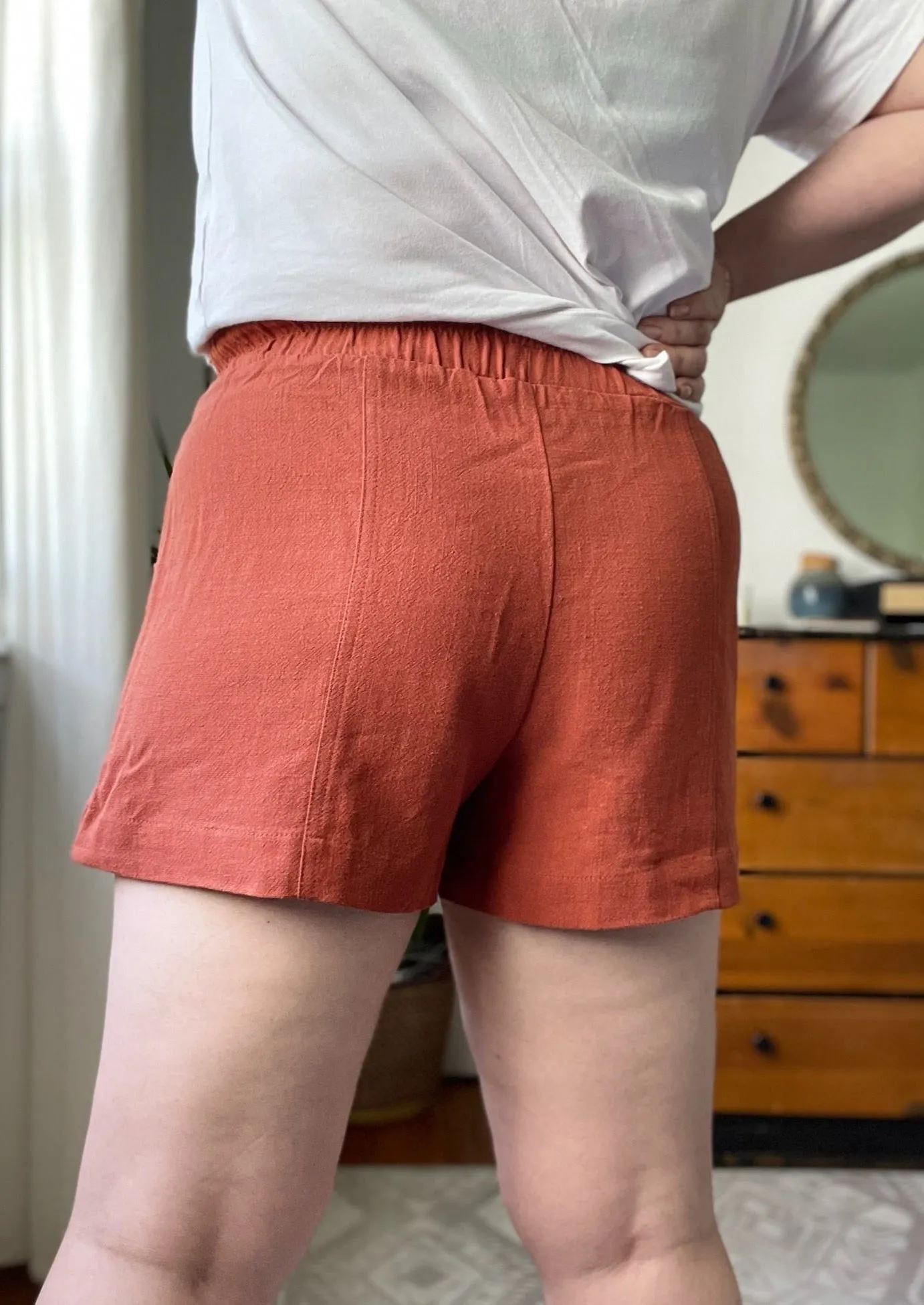 Final Sale - Linen Easy Pull On Shorts