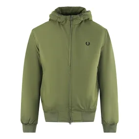 Fred Perry Padded Hooded Uniform Green Brentham Jacket