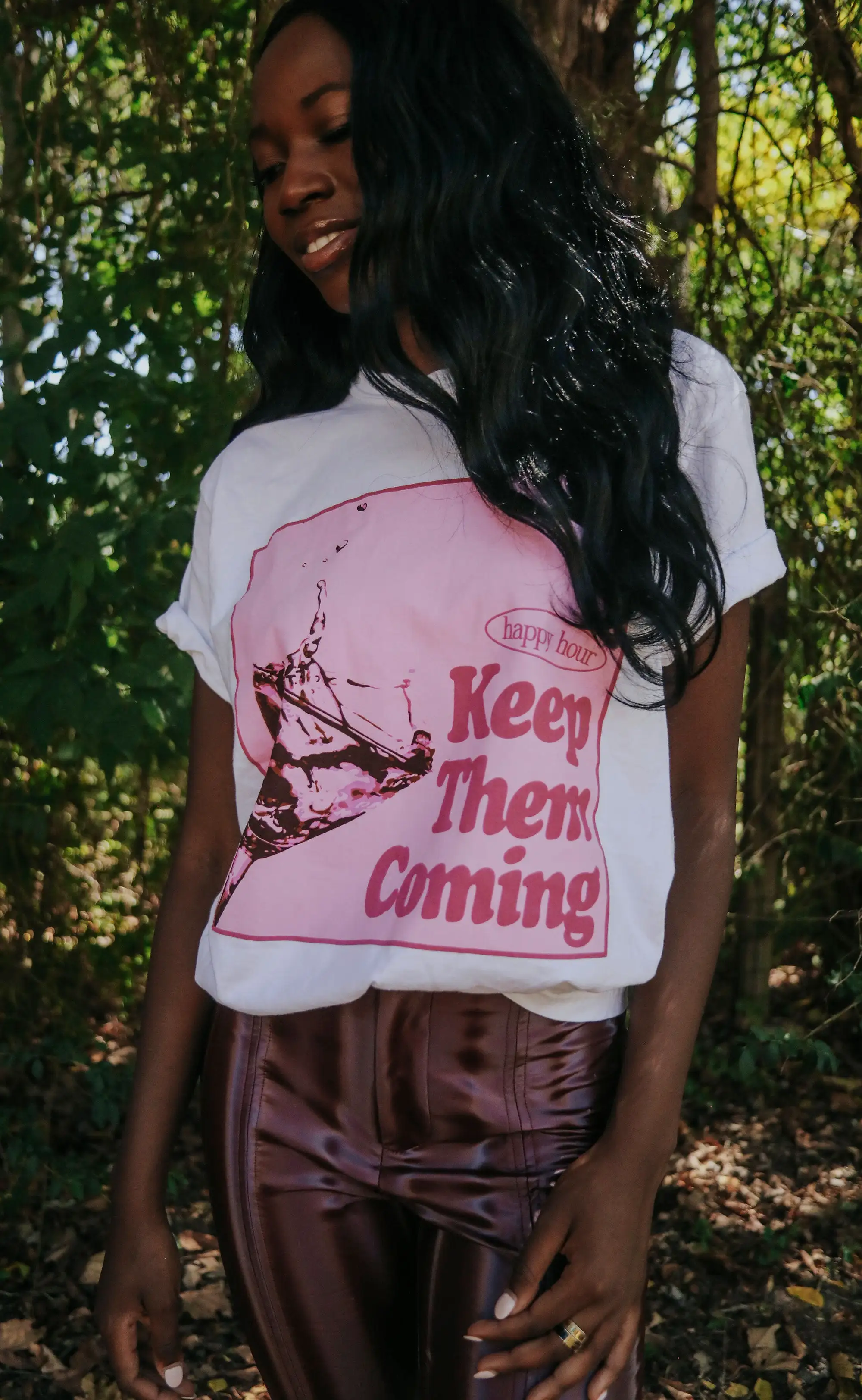 friday + saturday: keep 'em coming t shirt