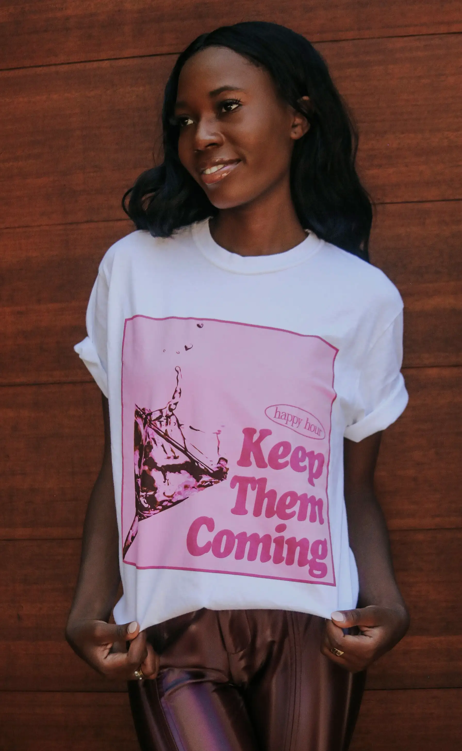 friday + saturday: keep 'em coming t shirt