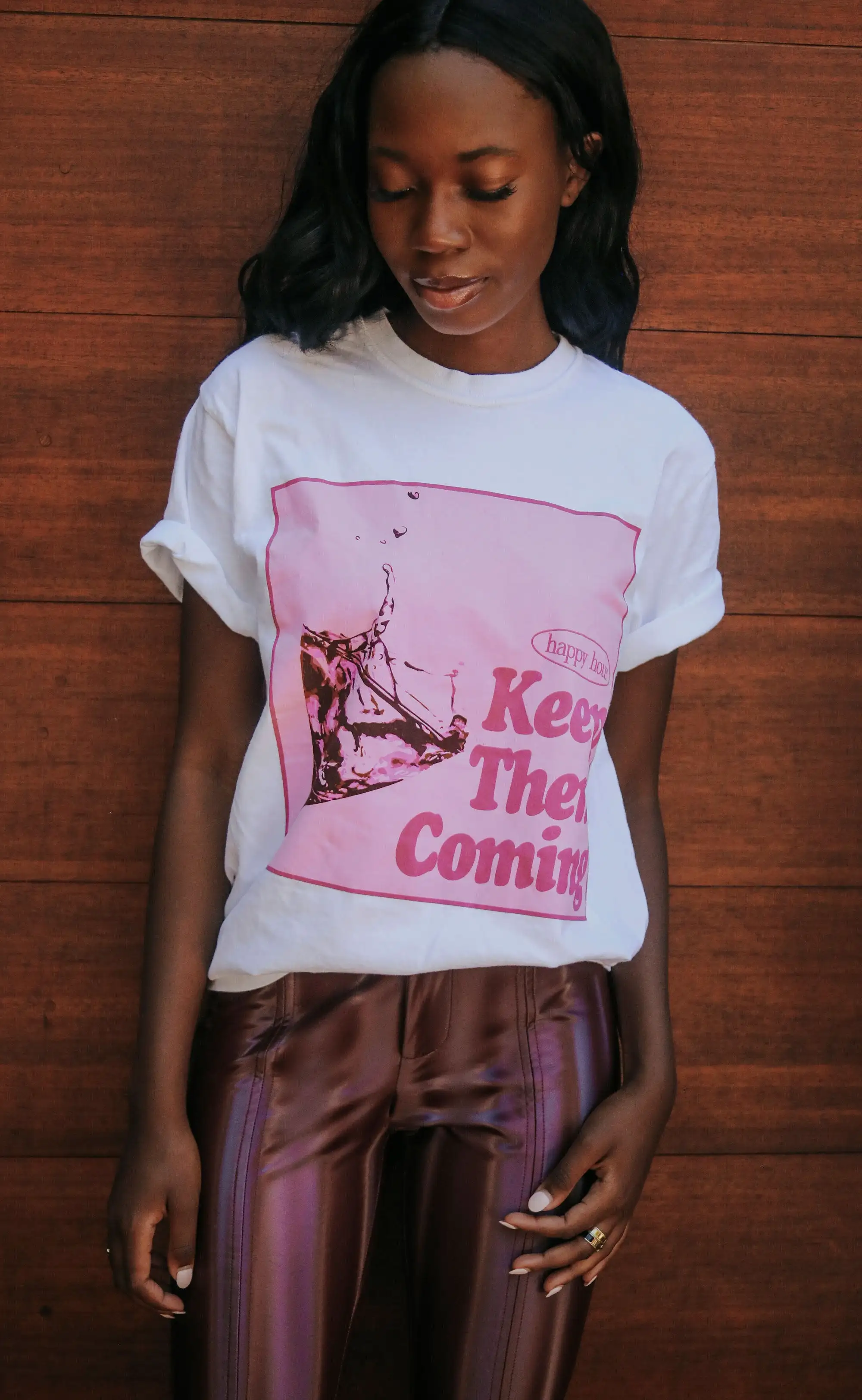 friday + saturday: keep 'em coming t shirt