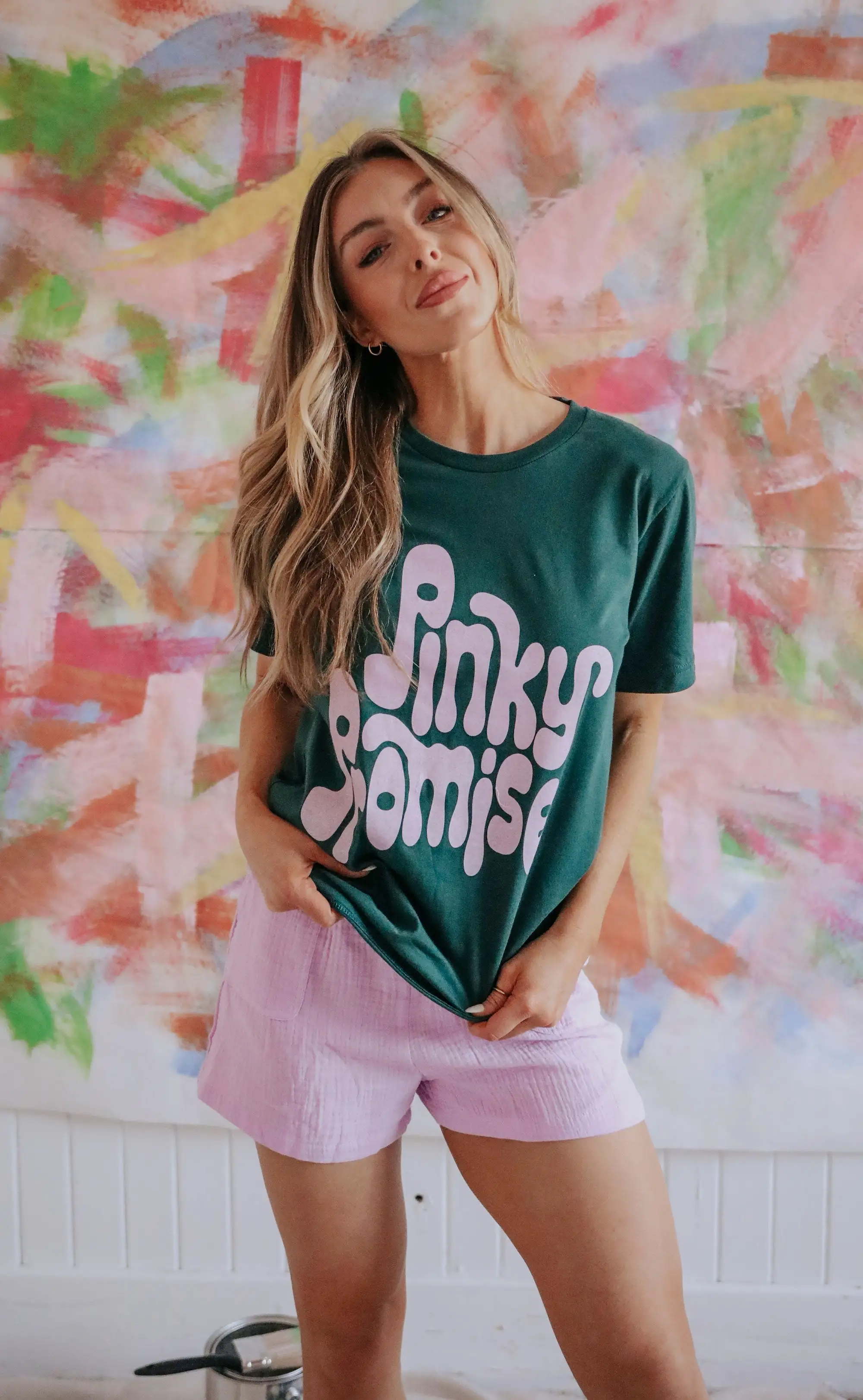 friday + saturday: pinky promise t shirt