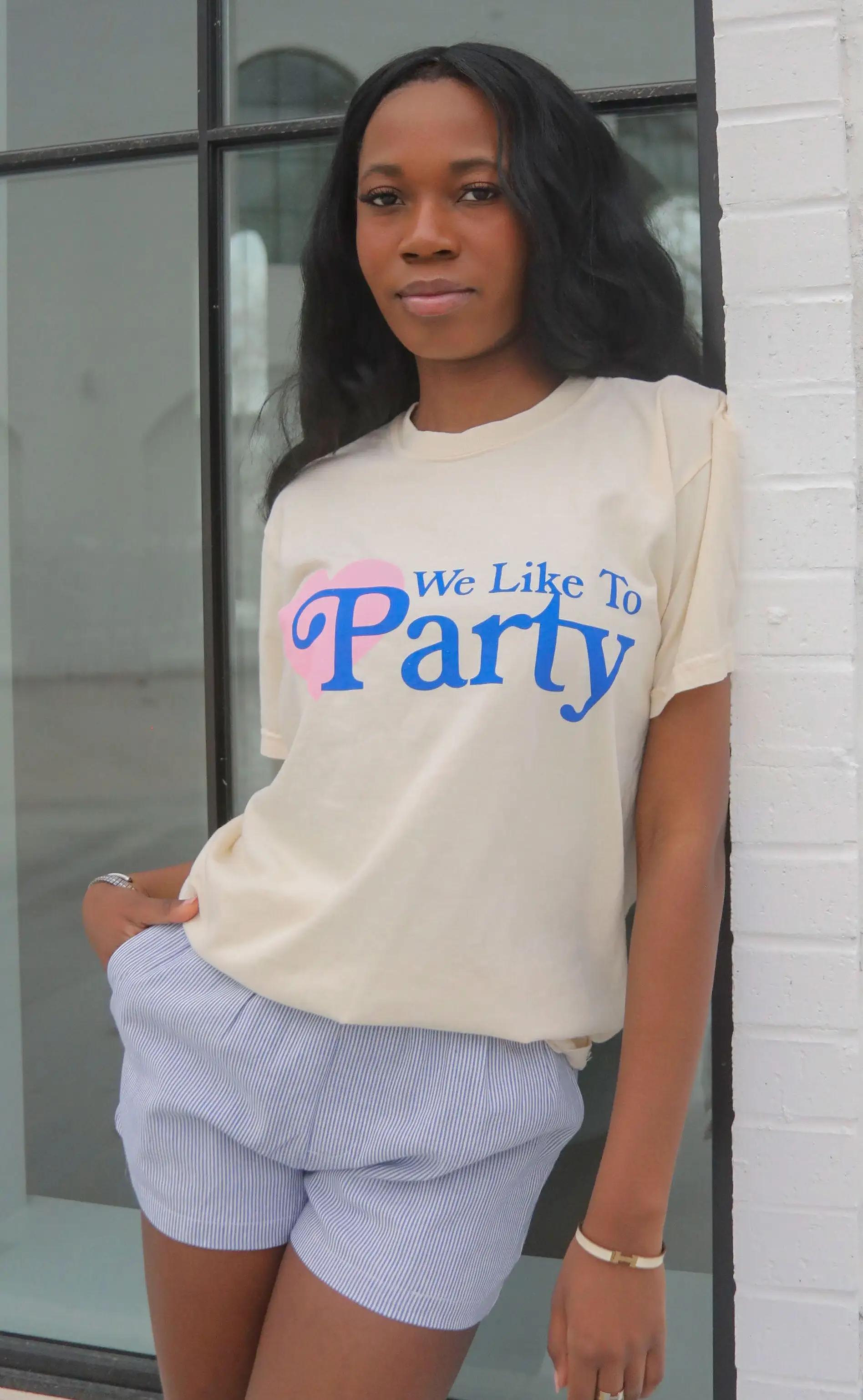 friday + saturday: we like to party heart t shirt