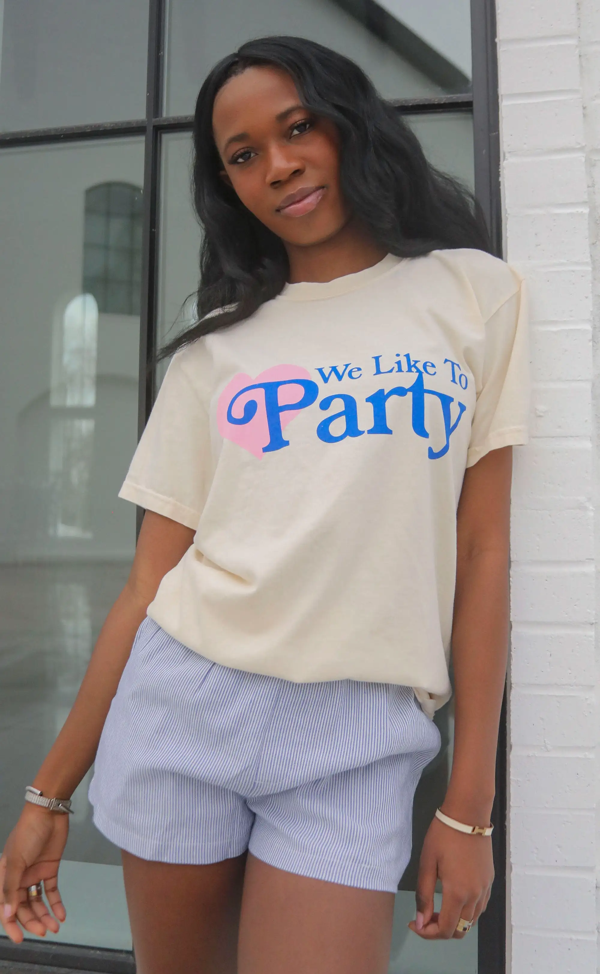 friday + saturday: we like to party heart t shirt